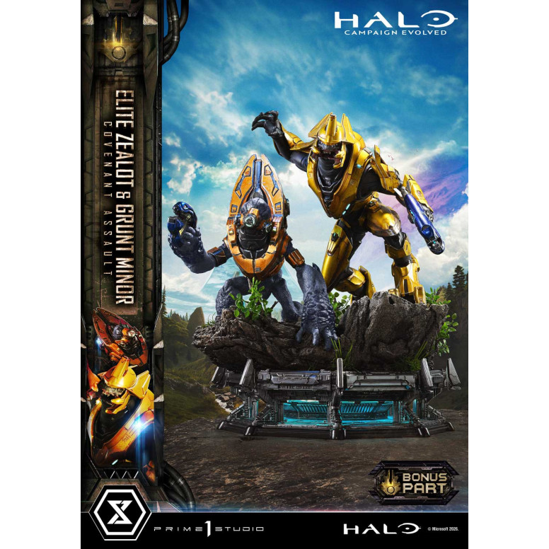 Prime 1 Studio - Halo Campagn Evolved Elite Zealot & Grunt Minor: Covenant Assault Bonus-Version