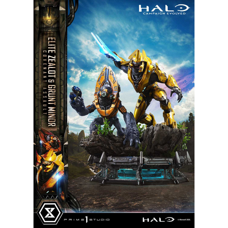Prime 1 Studio - Halo Campagn Evolved Elite Zealot & Grunt Minor: Covenant Assault Bonus-Version