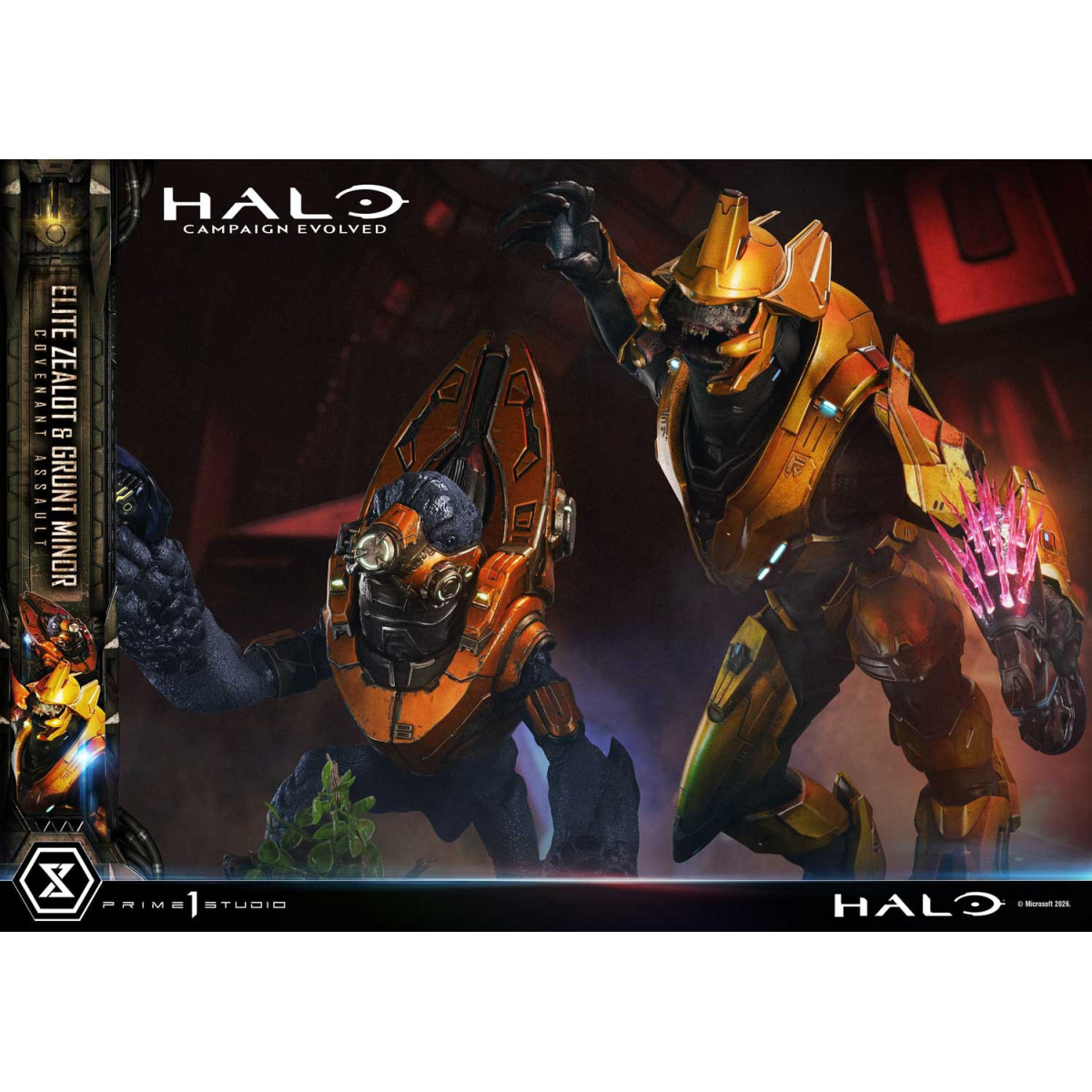 Prime 1 Studio - Halo Campagn Evolved Elite Zealot & Grunt Minor: Covenant Assault Bonus-Version
