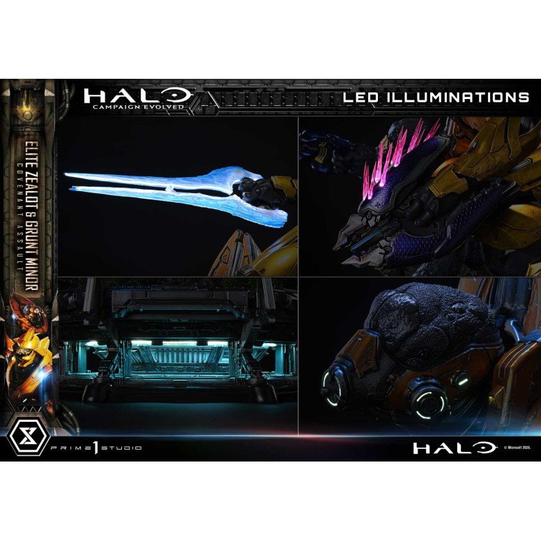 Prime 1 Studio - Halo Campagn Evolved Elite Zealot & Grunt Minor: Covenant Assault Bonus-Version