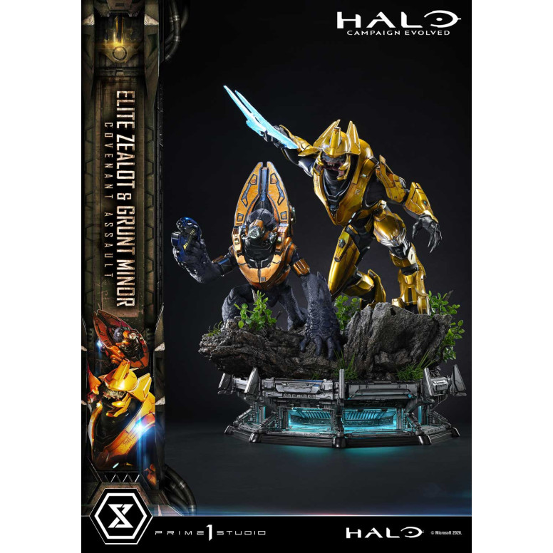 Prime 1 Studio - Halo Campagn Evolved Elite Zealot & Grunt Minor: Covenant Assault Bonus-Version