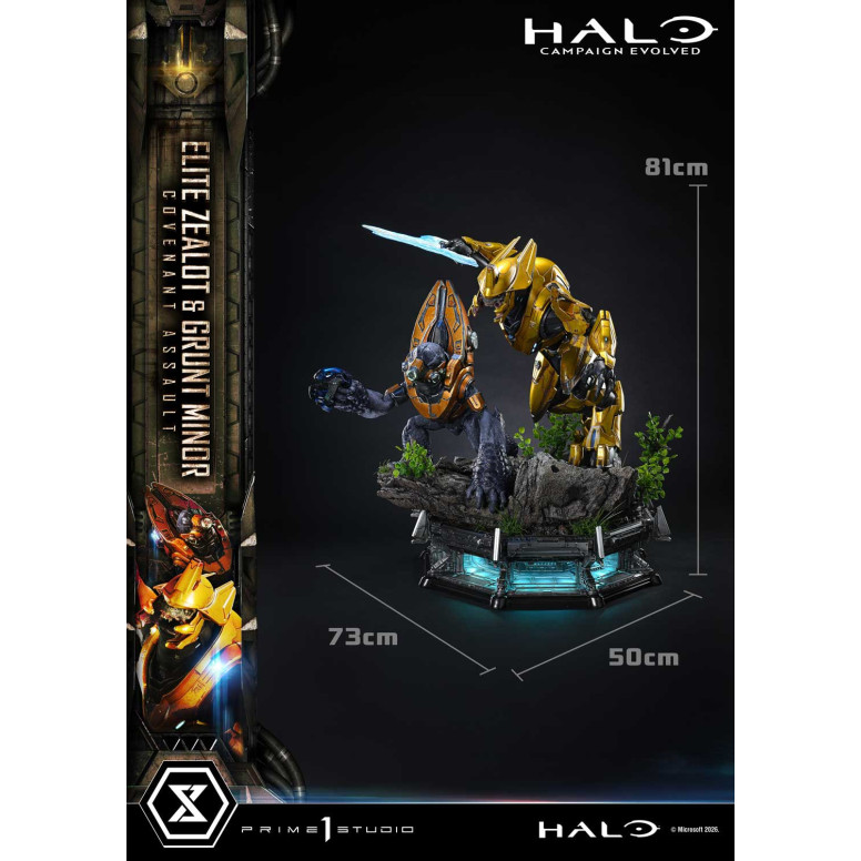 Prime 1 Studio - Halo Campagn Evolved Elite Zealot & Grunt Minor: Covenant Assault Bonus-Version