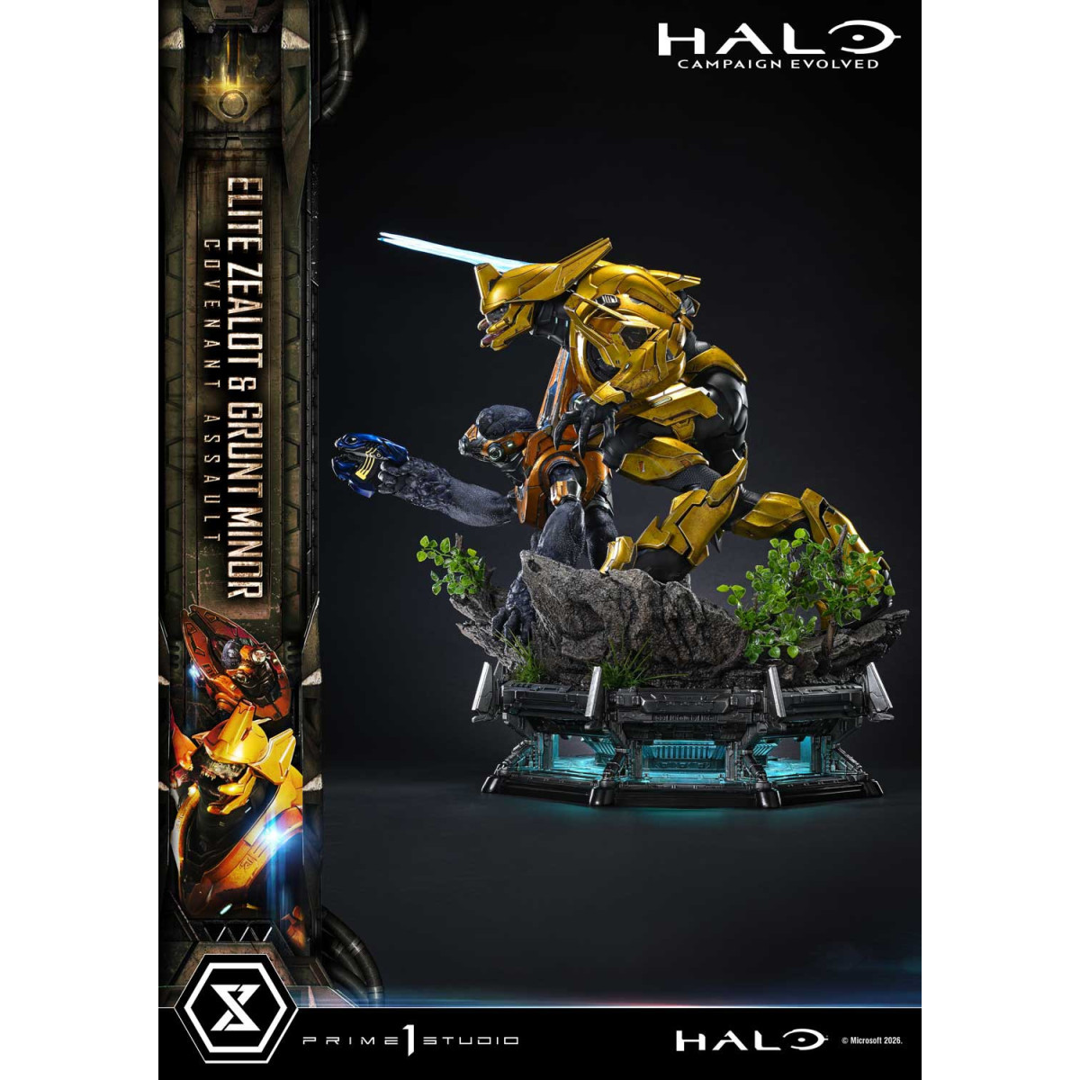 Prime 1 Studio - Halo Campagn Evolved Elite Zealot & Grunt Minor: Covenant Assault Bonus-Version