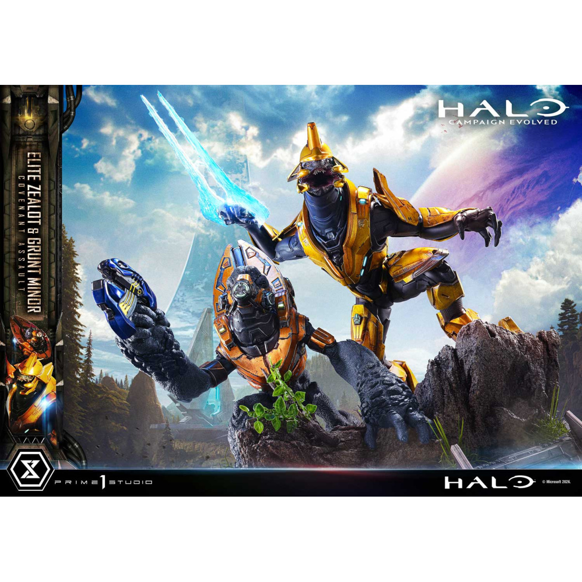 Prime 1 Studio - Halo Campagn Evolved Elite Zealot & Grunt Minor: Covenant Assault Bonus-Version