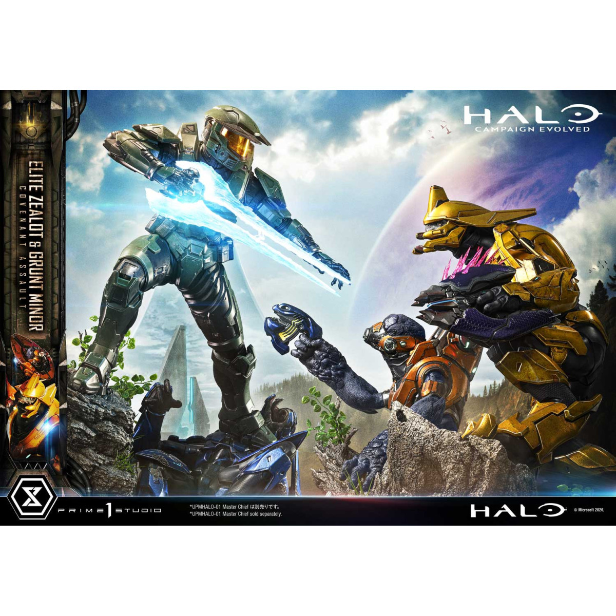 Prime 1 Studio - Halo Campagn Evolved Elite Zealot & Grunt Minor: Covenant Assault Bonus-Version