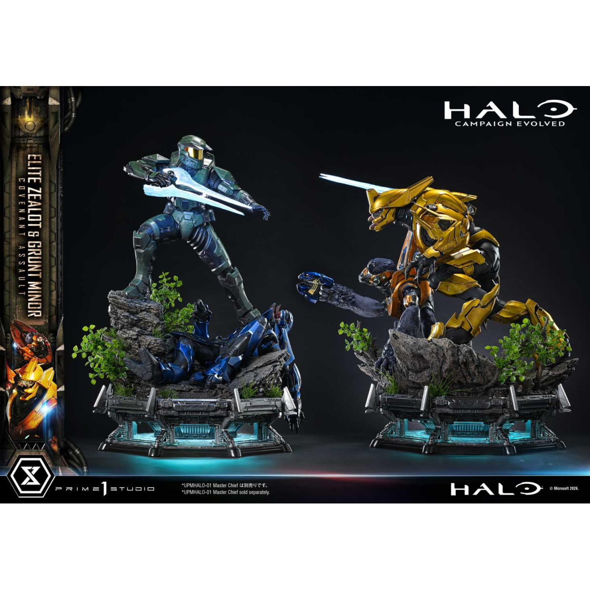 Prime 1 Studio - Halo Campagn Evolved Elite Zealot & Grunt Minor: Covenant Assault Bonus-Version