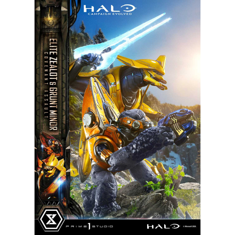 Prime 1 Studio - Halo Campagn Evolved Elite Zealot & Grunt Minor: Covenant Assault Bonus-Version