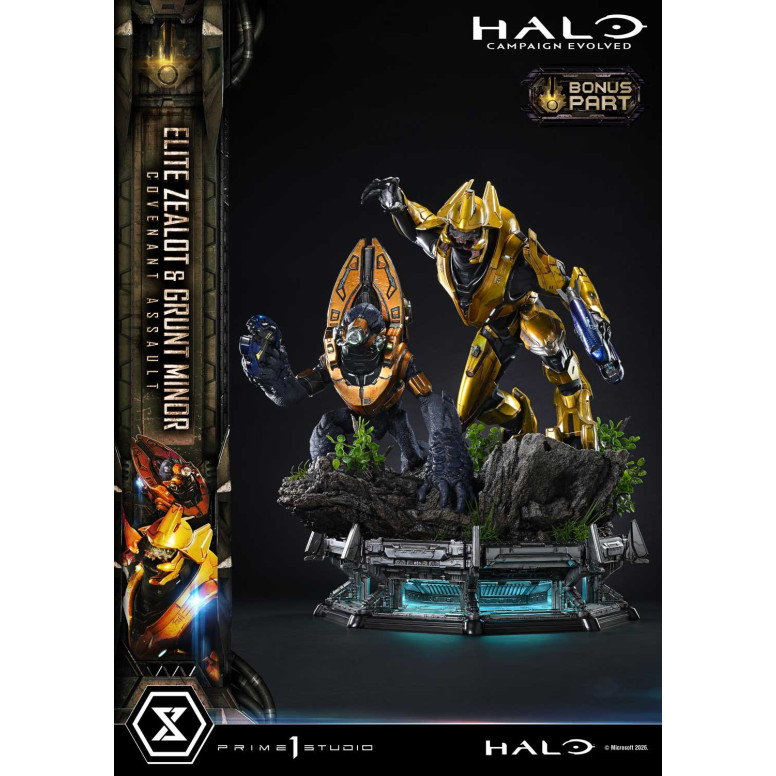 Prime 1 Studio - Halo Campagn Evolved Elite Zealot & Grunt Minor: Covenant Assault Bonus-Version
