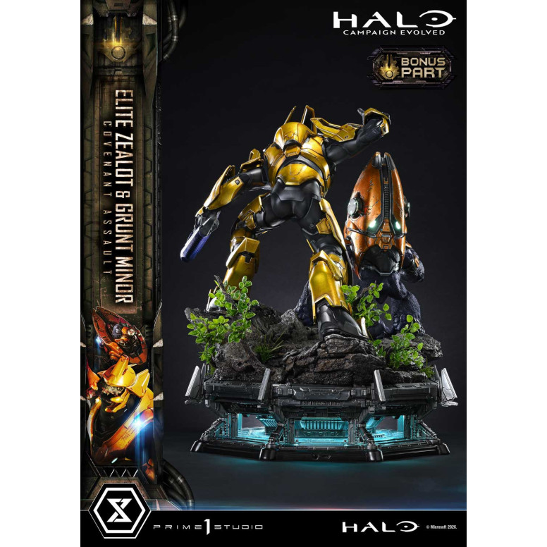 Prime 1 Studio - Halo Campagn Evolved Elite Zealot & Grunt Minor: Covenant Assault Bonus-Version
