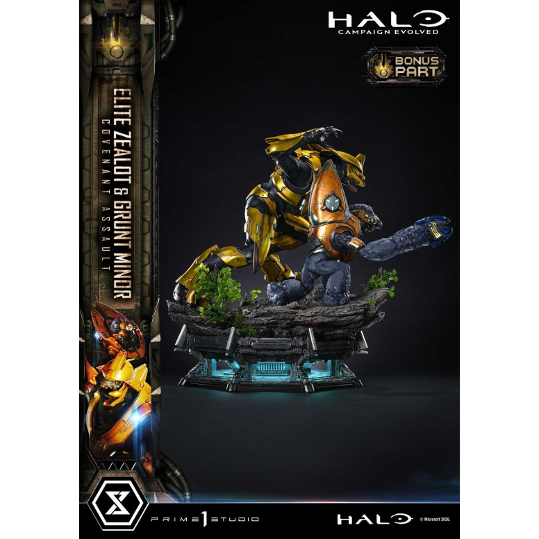 Prime 1 Studio - Halo Campagn Evolved Elite Zealot & Grunt Minor: Covenant Assault Bonus-Version