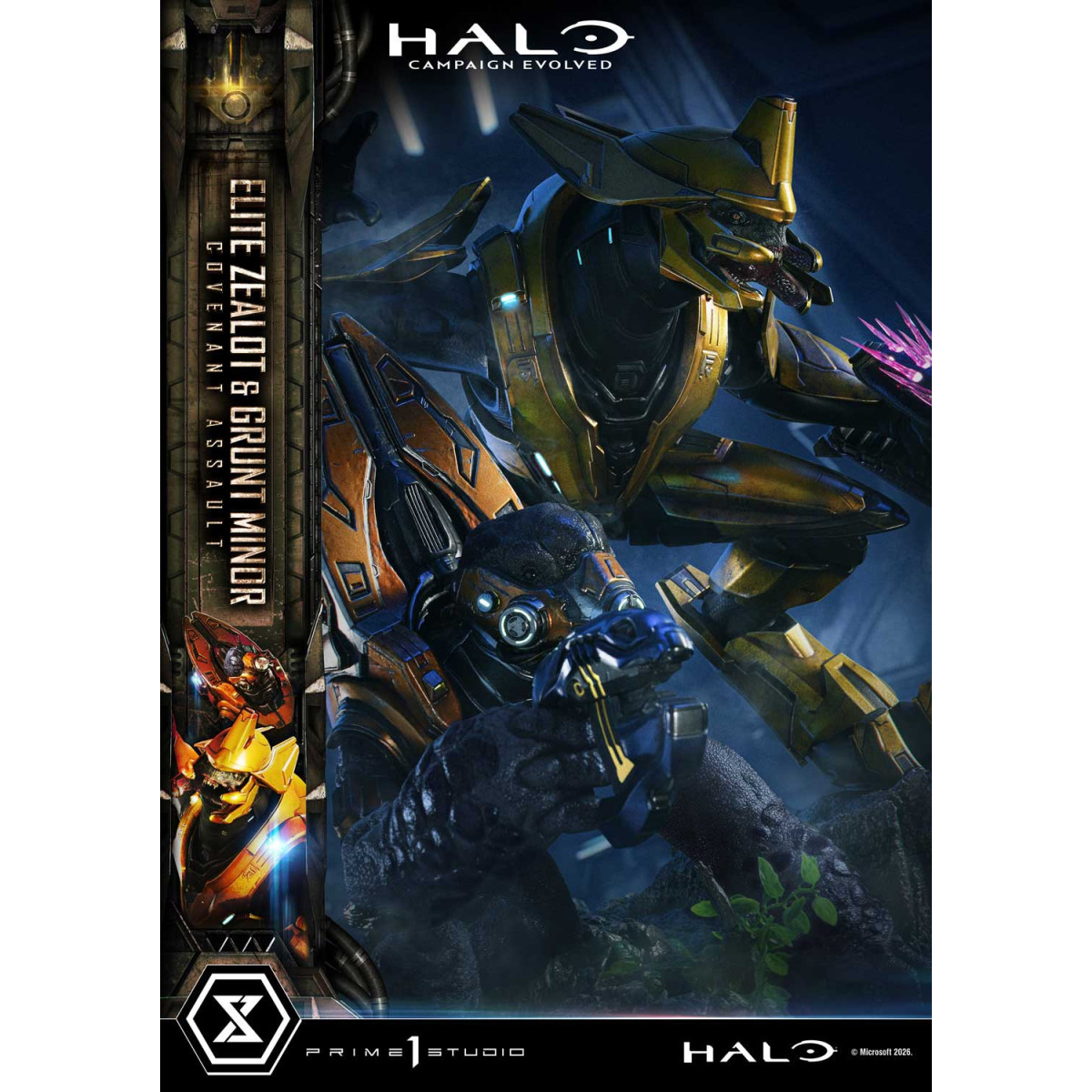 Prime 1 Studio - Halo Campagn Evolved Elite Zealot & Grunt Minor: Covenant Assault Bonus-Version