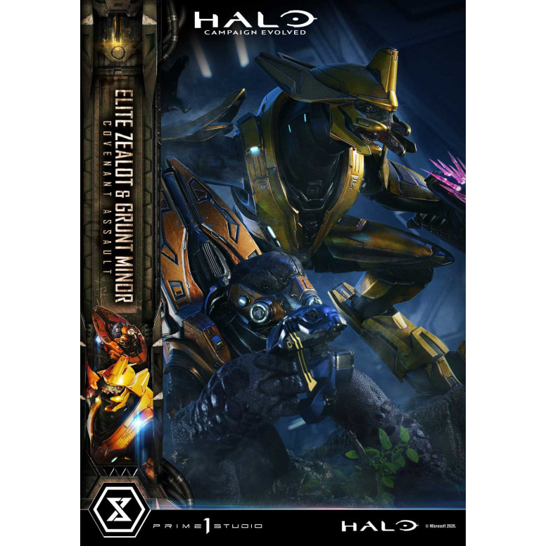 Prime 1 Studio - Halo Campagn Evolved Elite Zealot & Grunt Minor: Covenant Assault Bonus-Version