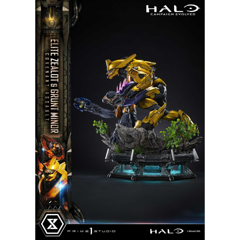 Prime 1 Studio - Halo Campagn Evolved Elite Zealot & Grunt Minor: Covenant Assault Bonus-Version