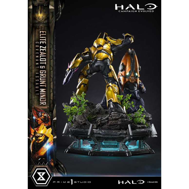 Prime 1 Studio - Halo Campagn Evolved Elite Zealot & Grunt Minor: Covenant Assault Bonus-Version