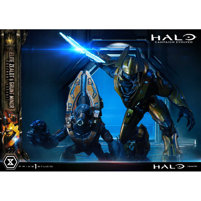 Prime 1 Studio - Halo Campagn Evolved Elite Zealot & Grunt Minor: Covenant Assault Bonus-Version