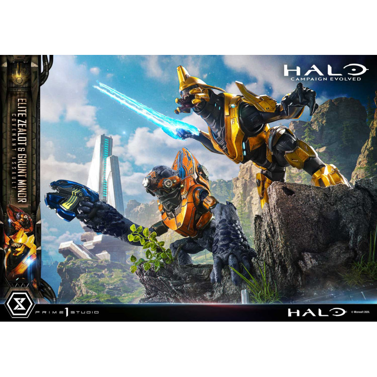 Prime 1 Studio - Halo Campagn Evolved Elite Zealot & Grunt Minor: Covenant Assault Bonus-Version