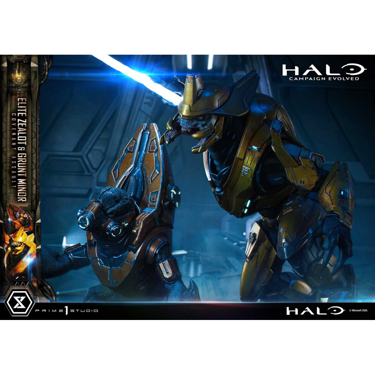 Prime 1 Studio - Halo Campagn Evolved Elite Zealot & Grunt Minor: Covenant Assault Bonus-Version