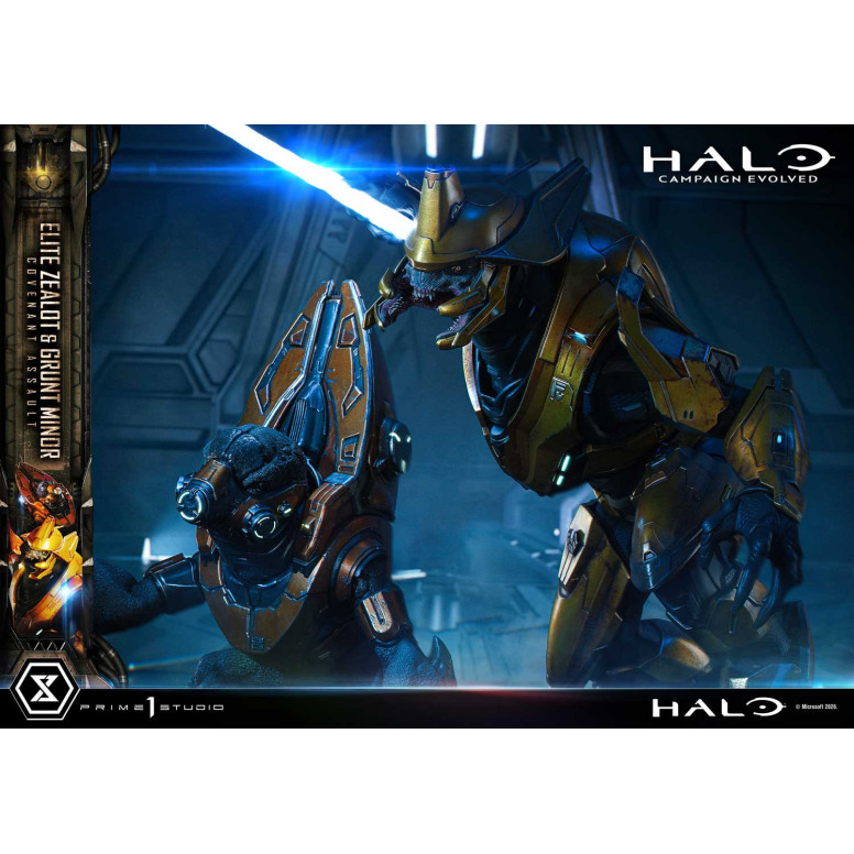 Prime 1 Studio - Halo Campagn Evolved Elite Zealot & Grunt Minor: Covenant Assault Bonus-Version
