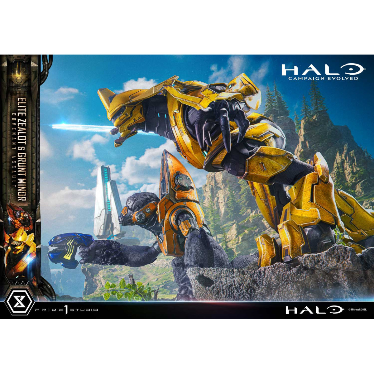 Prime 1 Studio - Halo Campagn Evolved Elite Zealot & Grunt Minor: Covenant Assault Bonus-Version