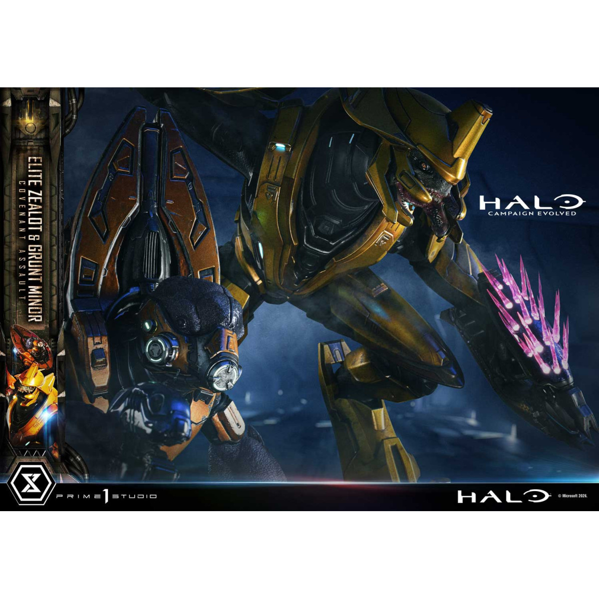 Prime 1 Studio - Halo Campagn Evolved Elite Zealot & Grunt Minor: Covenant Assault Bonus-Version