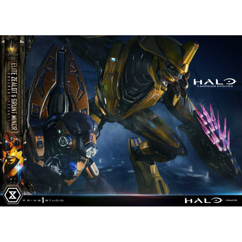 Prime 1 Studio - Halo Campagn Evolved Elite Zealot & Grunt Minor: Covenant Assault Bonus-Version