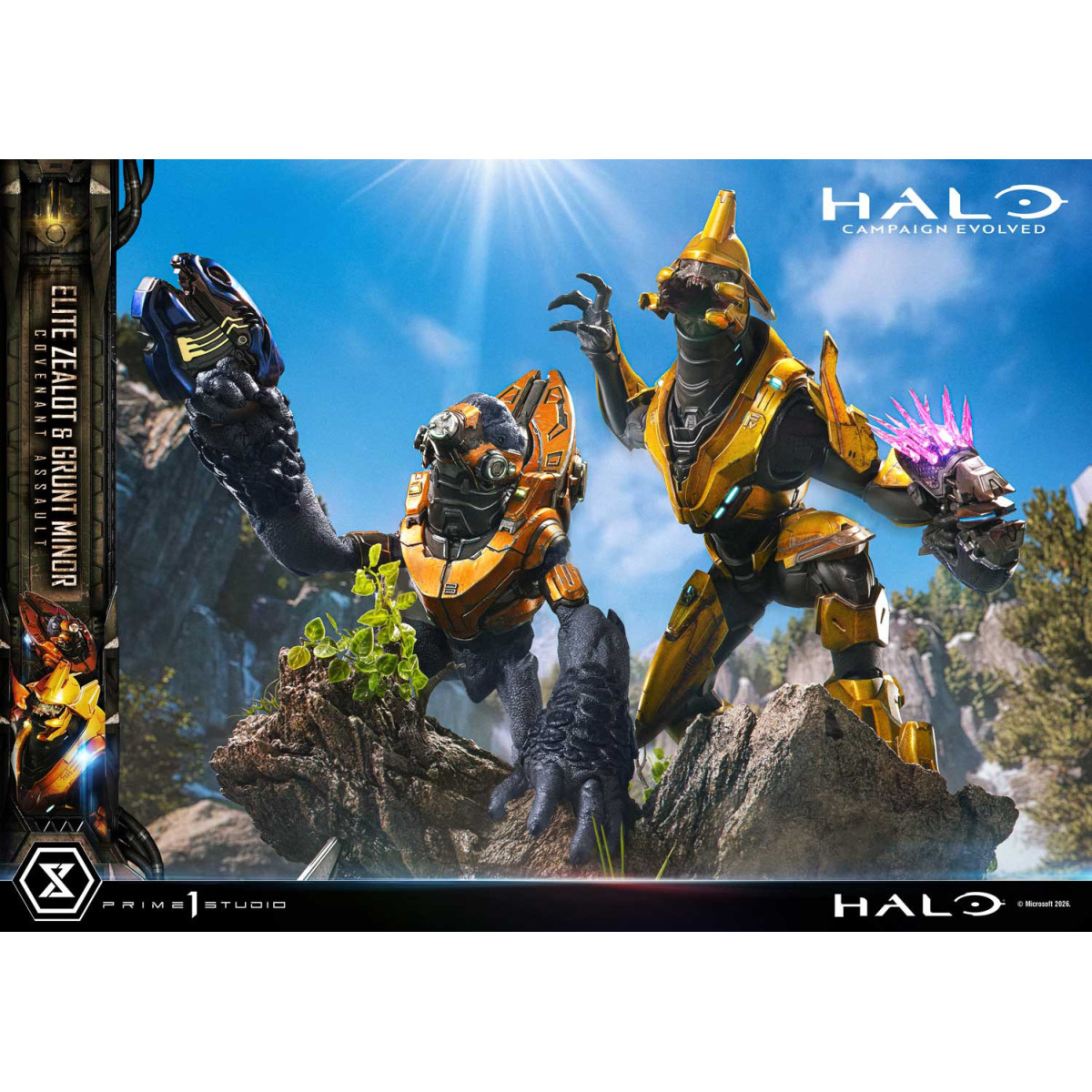 Prime 1 Studio - Halo Campagn Evolved Elite Zealot & Grunt Minor: Covenant Assault Bonus-Version