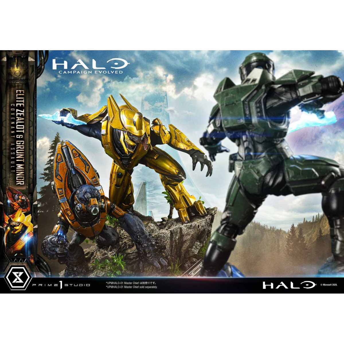 Prime 1 Studio - Halo Campagn Evolved Elite Zealot & Grunt Minor: Covenant Assault Bonus-Version