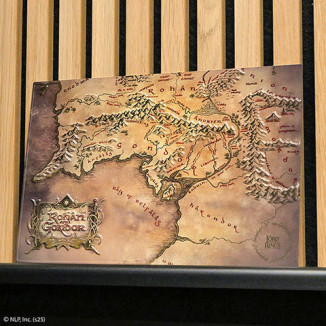 MORIARTY ART PROJECT – Aluminiumplatte „Karte von Rohan und Gondor“ – Der Herr der Ringe