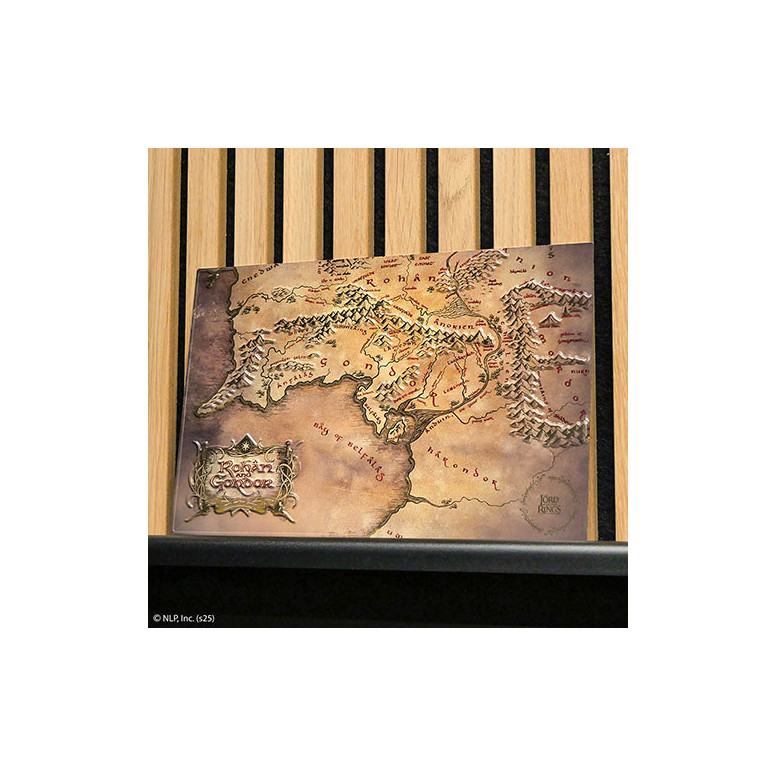 MORIARTY ART PROJECT – Aluminiumplatte „Karte von Rohan und Gondor“ – Der Herr der Ringe