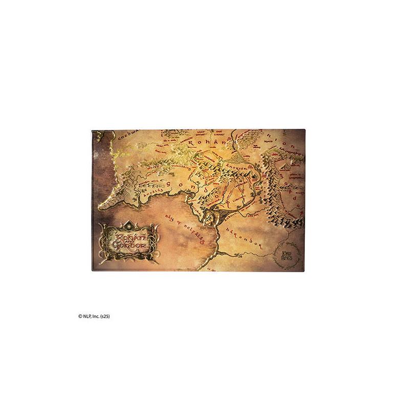 MORIARTY ART PROJECT – Aluminiumplatte „Karte von Rohan und Gondor“ – Der Herr der Ringe