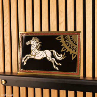 MORIARTY ART PROJECT – Aluminiumplakette „Flagge von Rohan“ – Der Herr der Ringe