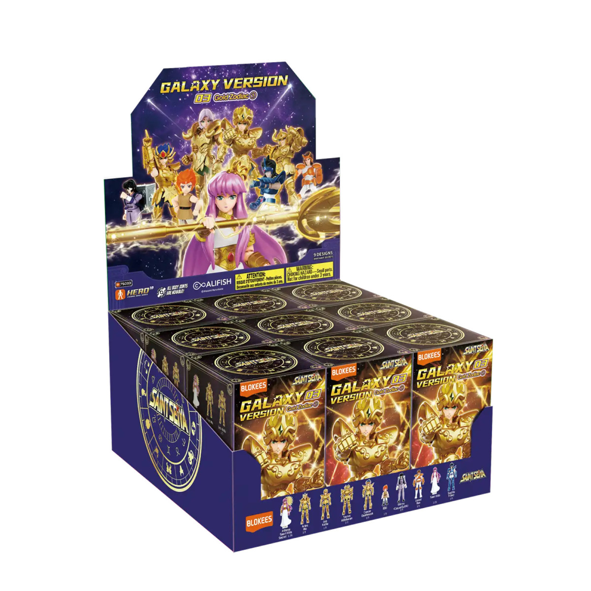 Blokees Saint Seiya – Galaxy Version 03 Gold Zodiac – Sortiment mit 9 Modellbausätzen
