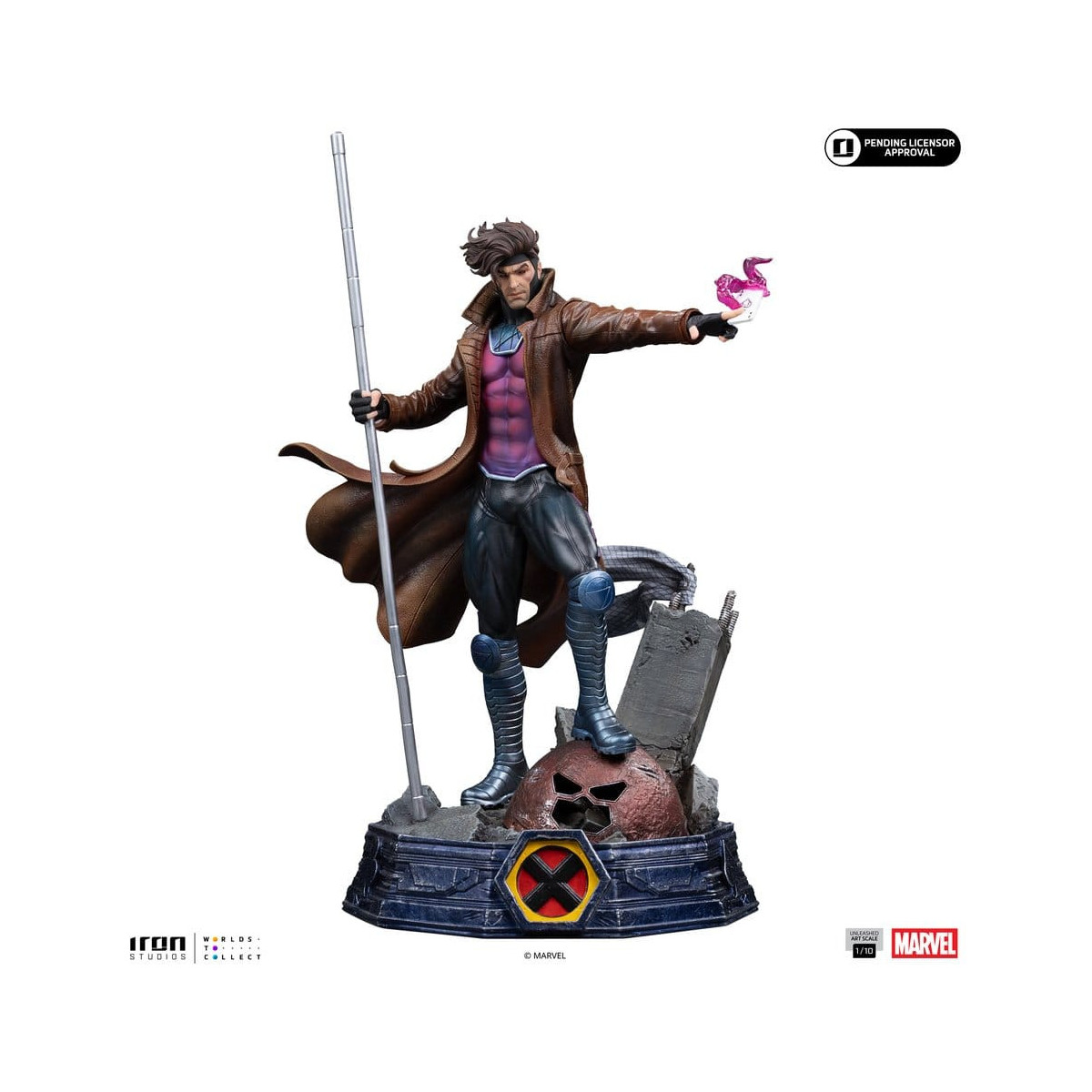 Iron Studios „ Marvel Comics “ – „ X-Men “ – Gambit im Maßstab 1:10 (BDS Art Scale)