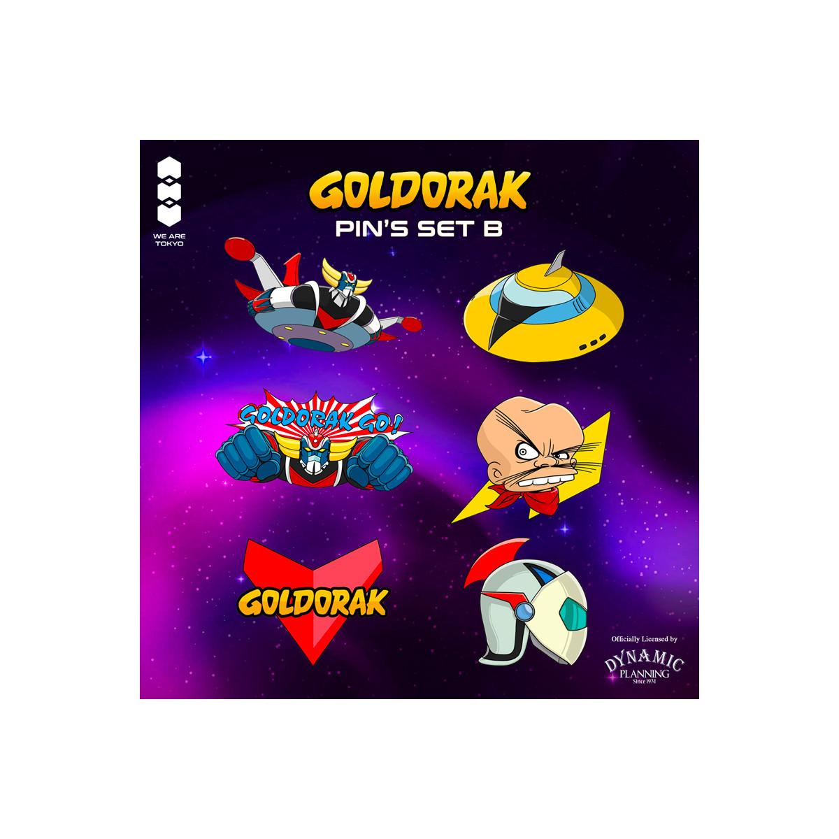 We Are Tokyo – „ Grendizer “ Mystery Box Pins Set B – 6er-Set