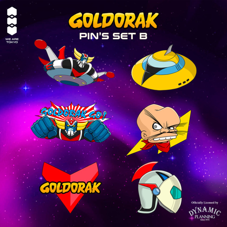 We Are Tokyo – „ Grendizer “ Mystery Box Pins Set B – 6er-Set
