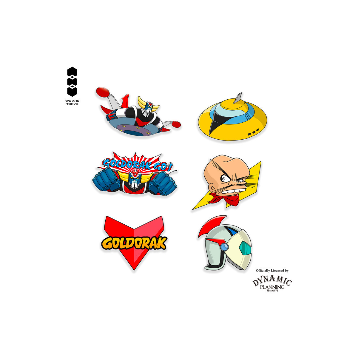 We Are Tokyo – „ Grendizer “ Mystery Box Pins Set B – 6er-Set