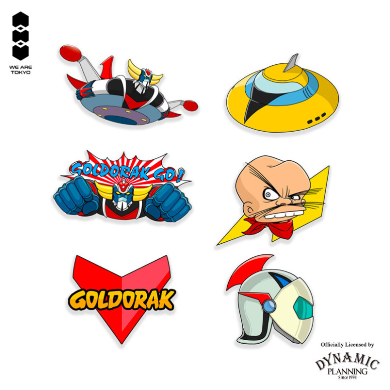 We Are Tokyo – „ Grendizer “ Mystery Box Pins Set B – 6er-Set