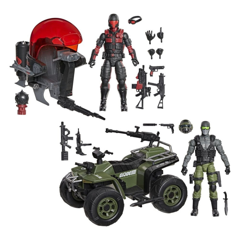 Hasbro G.I.JOE Classified-Serie – Snake Eyes & Varmint ATV gegen Stealth Viper & „ “ Stealth Flight Pod (Trubble Bubble) Cobra
