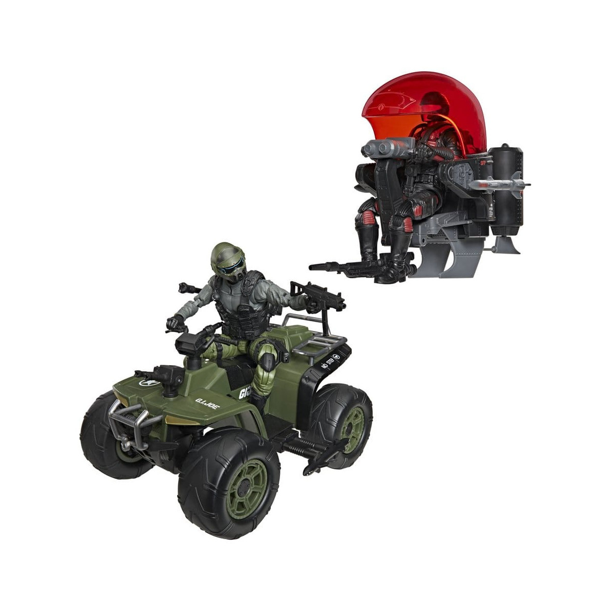 Hasbro G.I.JOE Classified-Serie – Snake Eyes & Varmint ATV gegen Stealth Viper & „ “ Stealth Flight Pod (Trubble Bubble) Cobra