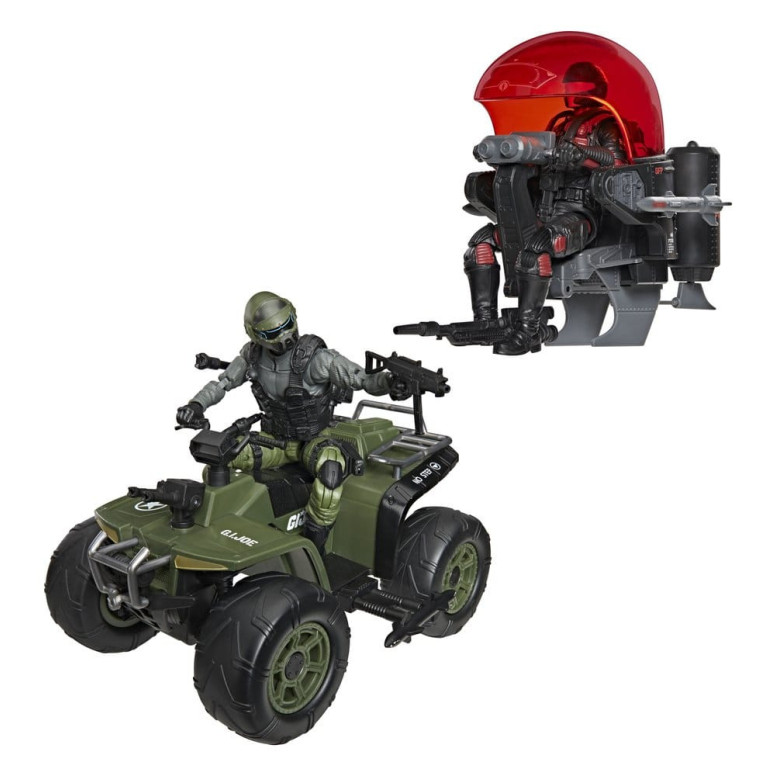 Hasbro G.I.JOE Classified-Serie – Snake Eyes & Varmint ATV gegen Stealth Viper & „ “ Stealth Flight Pod (Trubble Bubble) Cobra