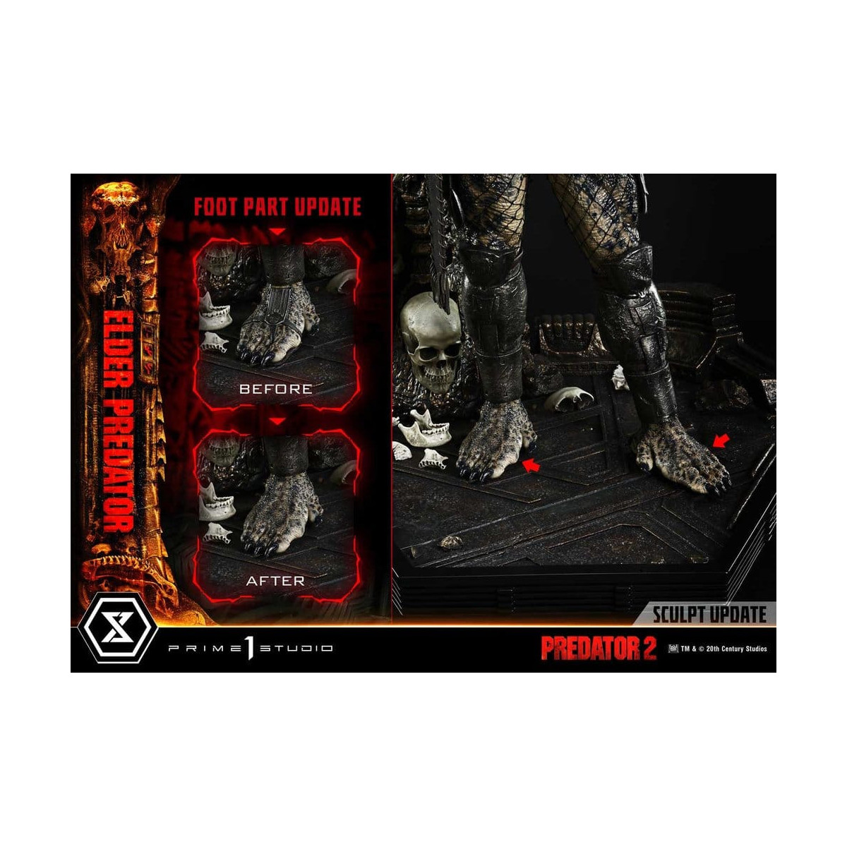 Prime 1 Studio - Predator 2 – Elder Predator DX Bonus-Version Museum Masterline Series, Teil 1 von 3