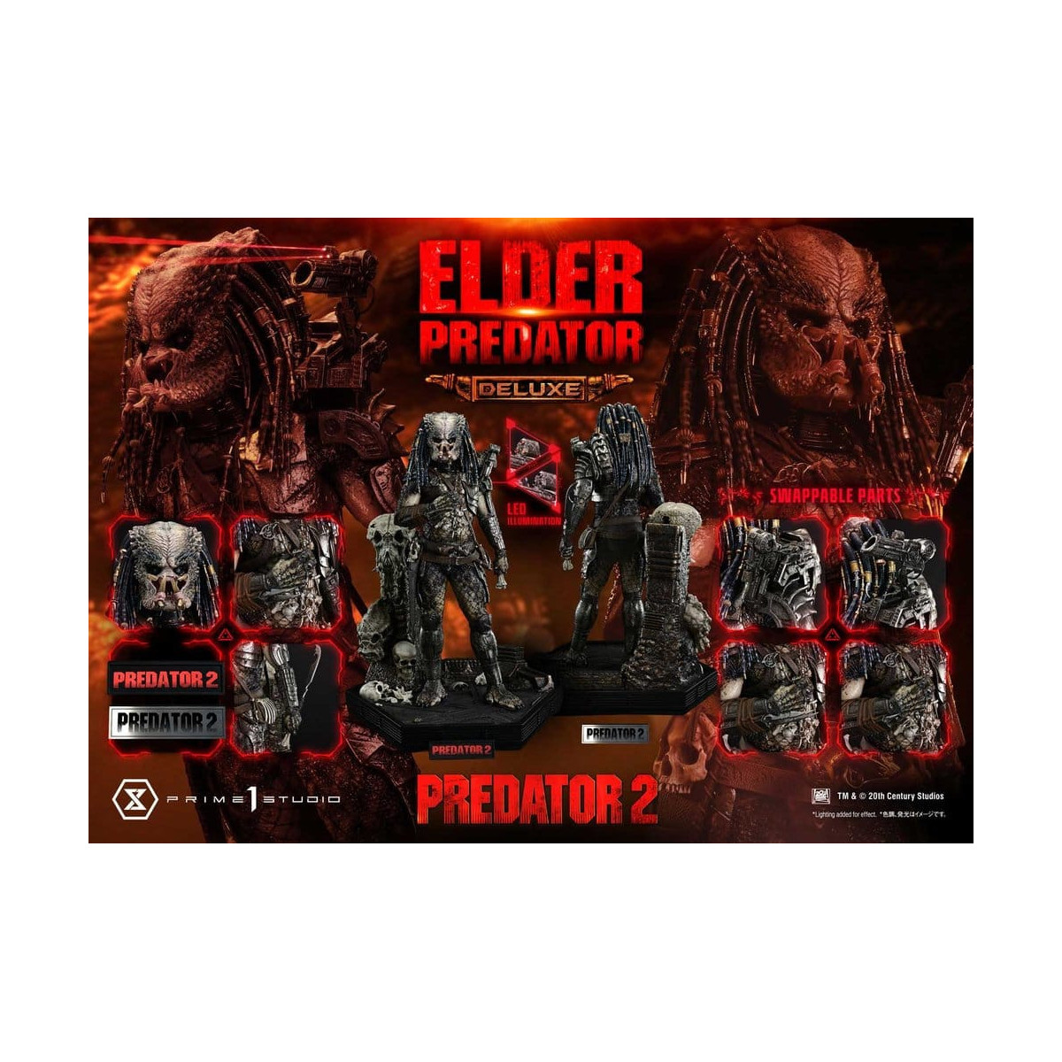 Prime 1 Studio - Predator 2 – Elder Predator DX Bonus-Version Museum Masterline Series, Teil 1 von 3