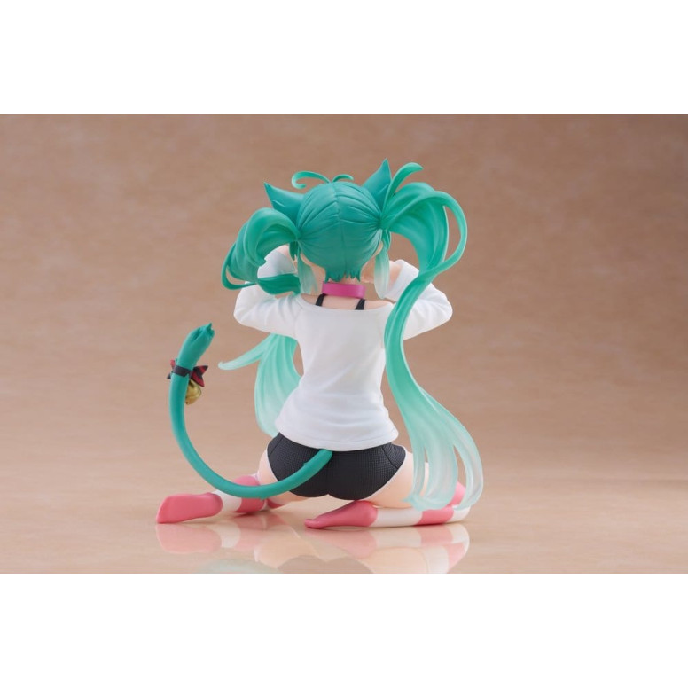 Taito - Desktop Cute Figure Hatsune Miku T-Shirt mit Katzenohren Ver.