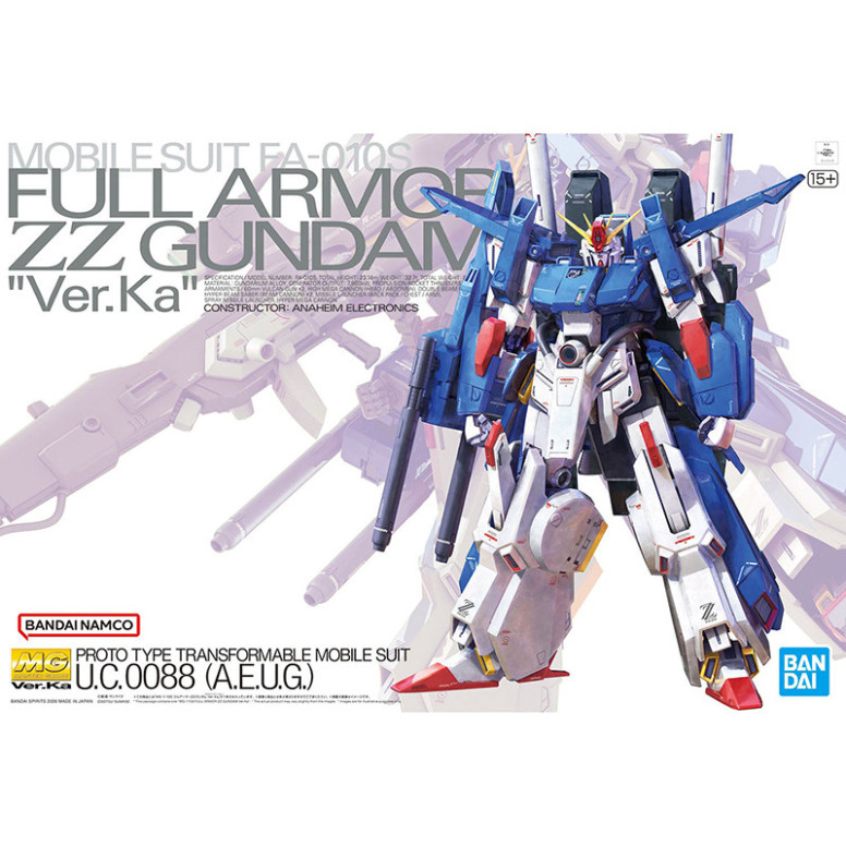 Bandai - Gunpla - 1/100 MG - Full Armor ZZ Gundam, Version KA - Mobile Suit Gundam ZZ