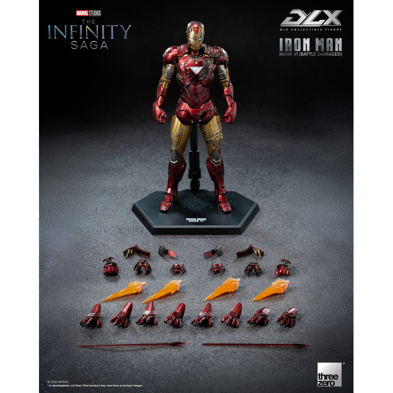 Threezero Infinity Saga Iron Man – Mark 6 (Battle Damaged) DLX, Maßstab 1:12