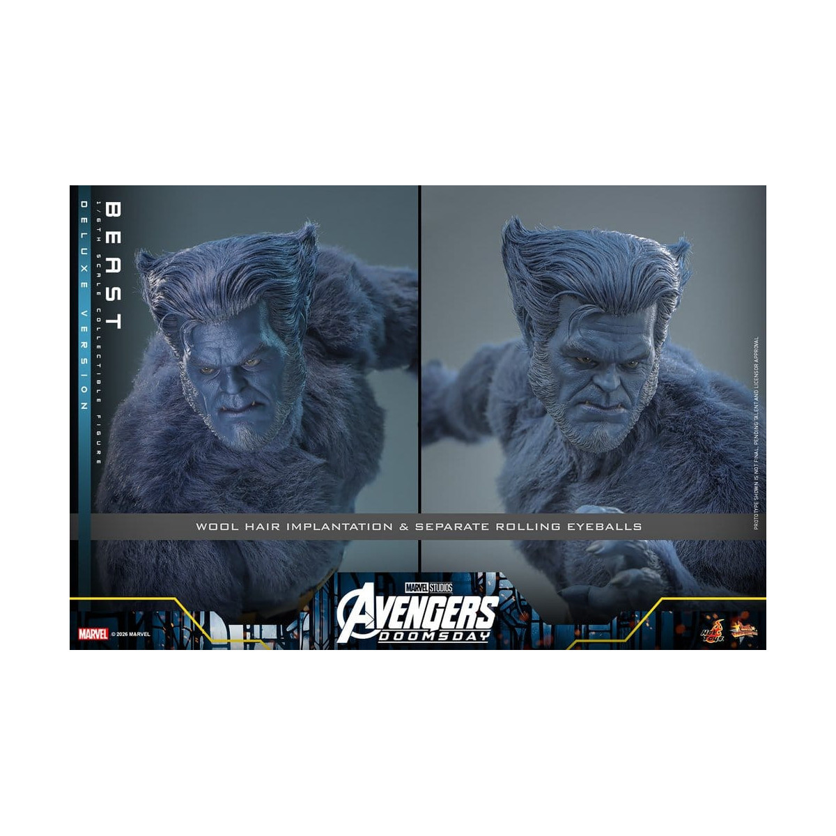 Hot Toys – Beast Deluxe-Version „ MMS “ im Maßstab 1:6 – „ Avengers “: Doomsday