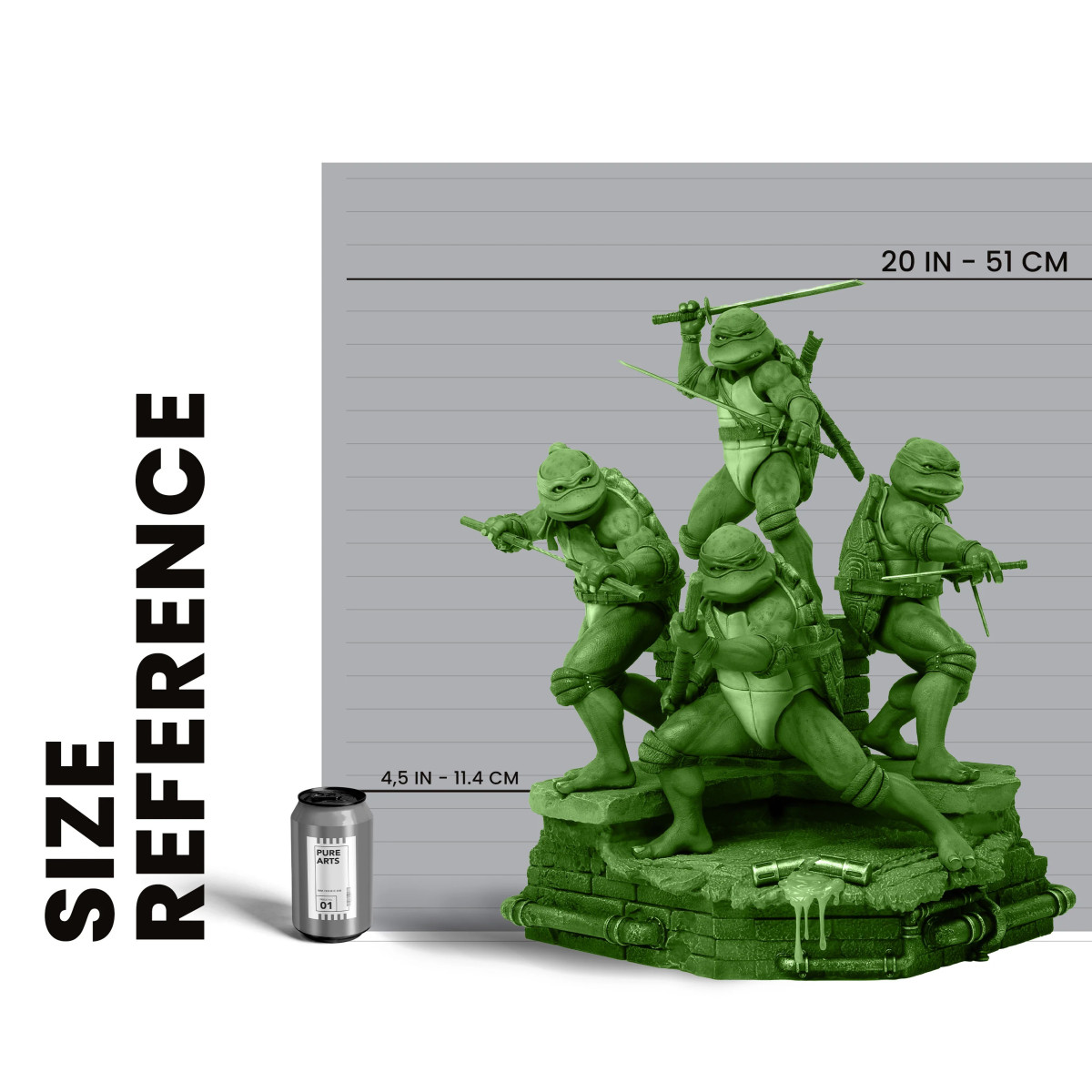 Pure Arts - Teenage Mutant Ninja Turtles – Diorama im Maßstab 1:6 zum Film (1990)