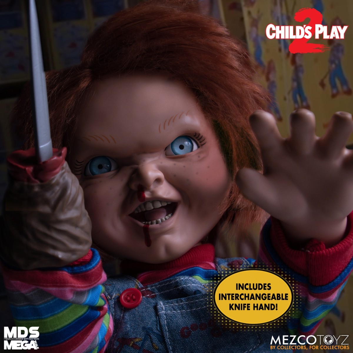 Mezco Figurine Mega Scale Chucky Damaged  - 38 cm