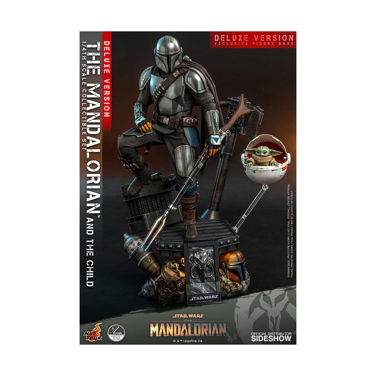 Hot Toys Star Wars - Der Mandalorianer und das Kind Deluxe 1/4