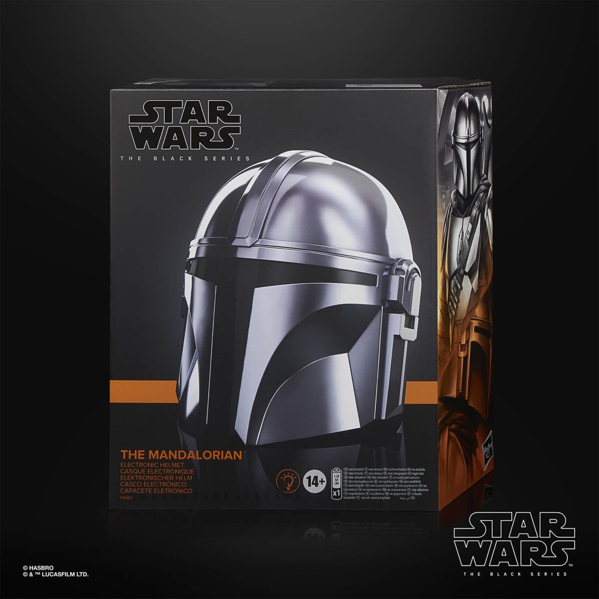 Hasbro - Der mandalorianische Helm - Star Wars Helm der schwarzen Serie 1:1 Replikat Premium